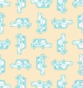Cartoon car pattern seamless. machine Childrens style background Royalty Free Stock Photo