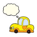 cartoon car with thought bubble Royalty Free Stock Photo