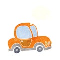 cartoon car with thought bubble Royalty Free Stock Photo