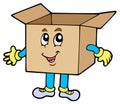 Cartoon cardboard box
