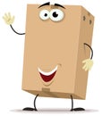 Cartoon Cardboard Delivery Character