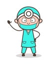 Cartoon Cardiologist Doctor Surprised Face Vector Royalty Free Stock Photo