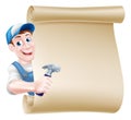 Cartoon Carpenter Scroll