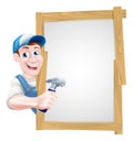 Cartoon Carpenter Sign