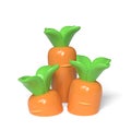 Cartoon carrots on a white background Royalty Free Stock Photo