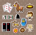 Cartoon casino stickers