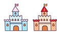 Cartoon castles for little princess.