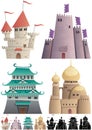 Cartoon Castles on White