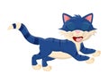 Cartoon cat with closed eyes vector symbol icon design. Royalty Free Stock Photo