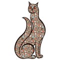 Cartoon cat from the mosaic