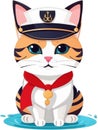 Cartoon cat sailor. Character design