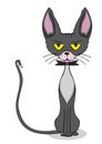 Cartoon cat sphinx gentleman animal pet character Royalty Free Stock Photo