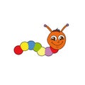 Cartoon caterpillar vector illustration