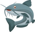 Cartoon catfish posing Royalty Free Stock Photo