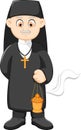 Cartoon catholic priest