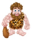 Cartoon Caveman with Club