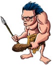 Cartoon caveman or troglodyte Royalty Free Stock Photo