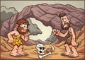 Cartoon cavemen Royalty Free Stock Photo