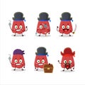 Cartoon character of ackee with various pirates emoticons Royalty Free Stock Photo