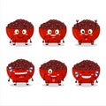 Cartoon character of adzuki beans with smile expression