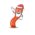 Cartoon character of appendix Santa having cute ok finger