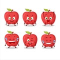 Cartoon character of apple with smile expression Royalty Free Stock Photo