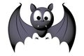 Cartoon character - bat isolated on white background