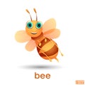 Cartoon character bee smiling Royalty Free Stock Photo