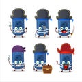 Cartoon character of berry soda can with various pirates emoticons Royalty Free Stock Photo