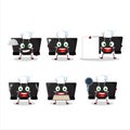 Cartoon character of binder clip with various chef emoticons