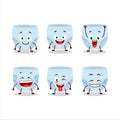 Cartoon character of blue baby diapers with smile expression