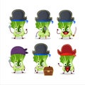 Cartoon character of bok choy with various pirates emoticons Royalty Free Stock Photo