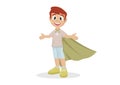 Cartoon character, Boy in Superhero costume. Royalty Free Stock Photo