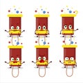 Cartoon character of bubble blaster firework with what expression