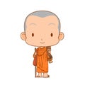 Buddhist pilgrim monk.