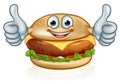 Burger Food Mascot Cartoon Character