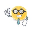 Cartoon character of Businessman banana chips wearing glasses