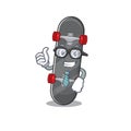 Cartoon character of Businessman skateboard wearing glasses