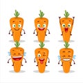 Cartoon character of carrot with smile expression