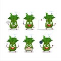 Cartoon character of celery with various chef emoticons Royalty Free Stock Photo