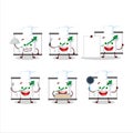 Cartoon character of chart going up with various chef emoticons