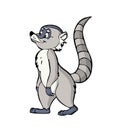 coati cartoon character illustration art animal walking