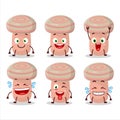 Cartoon character of coral milky cap with smile expression