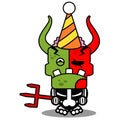 cartoon mascot zombie demon party