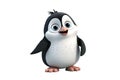 cartoon character cute baby penguin on isolated white background. Generative AI illustration Royalty Free Stock Photo