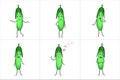 Cartoon character cute cucumber girl