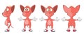 Cartoon Character of a A Cute Devils for a Computer Game