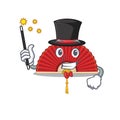 Cartoon character design of chinese folding fan Magician style