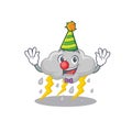 Cartoon character design concept of cute clown cloud stormy