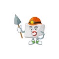 Cartoon character design of first aid kit work as a miner Royalty Free Stock Photo